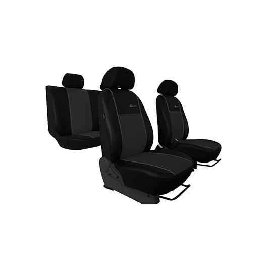 Poťahy pre OPEL Combo E 5x1 E (od 2018) Exclusive Alcantara (Alcantara-koža) tmavo šedá (vyp)