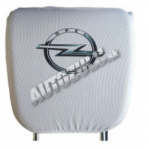 Poťah na hlavovú opierku-biela Opel 2 ks