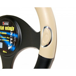 Poťah volantu RALLY béžový 37-39cm