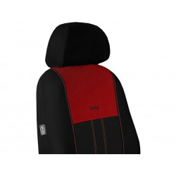 Autopoťahy Tuning Due bordovo-čierne (velour-textil)