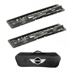 2x podložky ŠPZ  a taška MINI COOPER- sada
