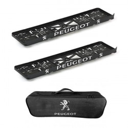 2x podložky ŠPZ  a taška PEUGEOT- sada