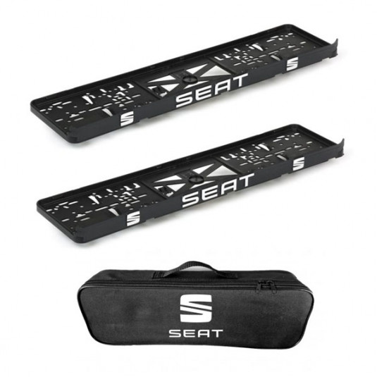 2x podložky ŠPZ  a taška SEAT- sada