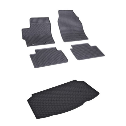 Rohože a vanička pre Mazda 2 Hybrid 22- dolná poloha kufra