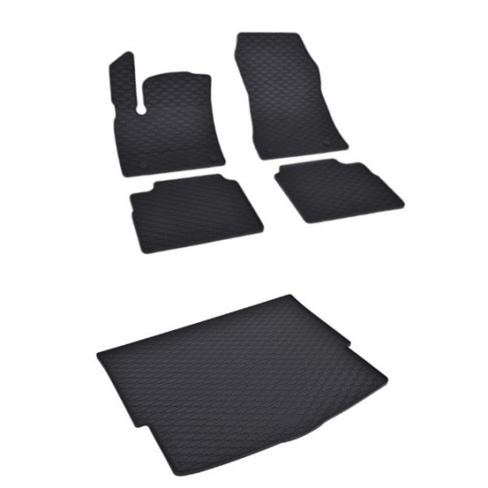 Rohože a vanička pre Nissan X-Trail 5miest e-POWER 2023- horná poloha kufra