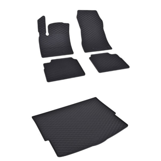 Rohože a vanička pre Nissan X-Trail 5miest MHeV 2023- horná poloha kufra