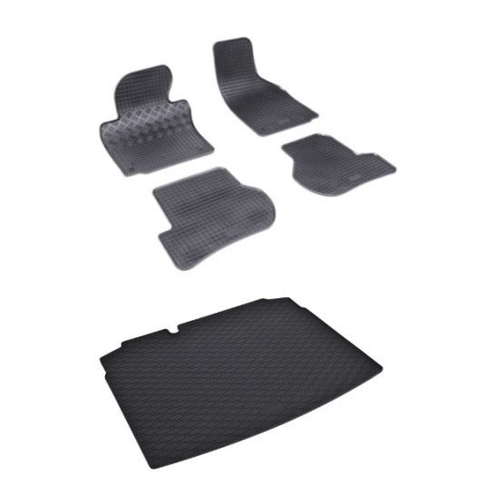 Rohože a vanička pre VOLKSWAGEN Golf VI dojazdové koleso/opravná sada (2008-2012)