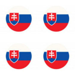 Samolepky živicové 3D Slovensko (vlajka) 4ks