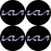 Samolepky živicové 3D KIA nové logo 4ks
