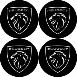 Samolepky živicové 3D PEUGEOT nové logo 4ks