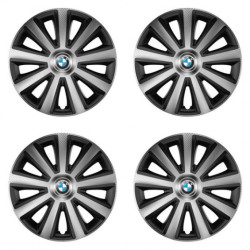 Puklice pre BMW 16 Aviator carbon silver&black