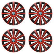 Puklice pre BMW 16 TREND red and black