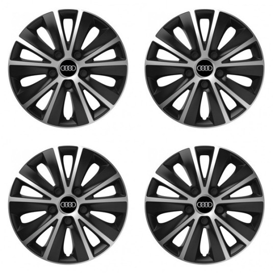 Puklice pre Audi 15 RAPIDE silver and black