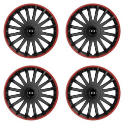 Puklice pre Audi 16 CRYSTAL RO black