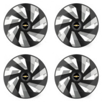 Puklice pre Chevrolet 14 Vector RC black and silver