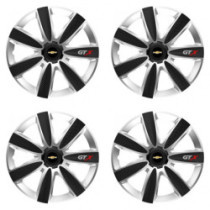 Puklice pre Chevrolet 14 GTX CARBON silver/black