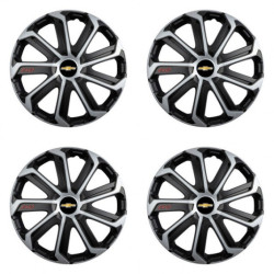 Puklice pre Chevrolet 15 Evo black&silver