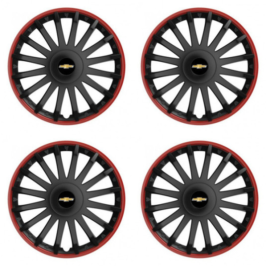 Puklice pre Chevrolet 15 CRYSTAL RO black