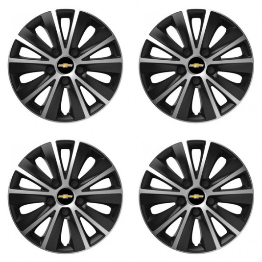 Puklice pre Chevrolet 16 RAPIDE silver and black