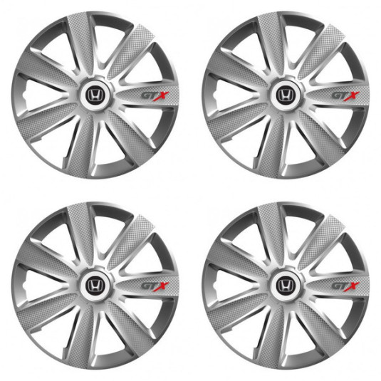 Puklice pre Honda 16 GTX CARBON silver