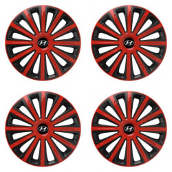 Puklice pre Hyundai 15 TREND red and black