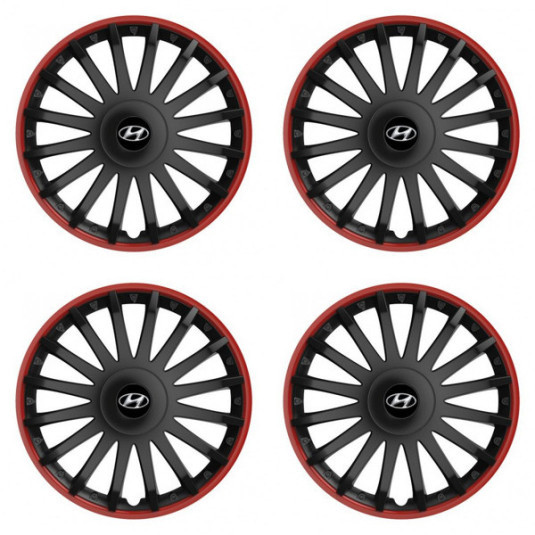 Puklice pre Hyundai 15 CRYSTAL RO black