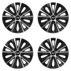 Puklice pre Hyundai 15 RAPIDE silver and black