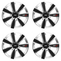 Puklice pre Hyundai 16 GTX CARBON silver/black