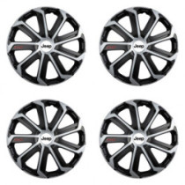 Puklice pre Jeep 14 Evo black&silver