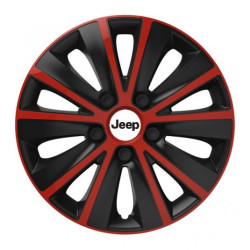 Puklice pre Jeep 14 RAPIDE red and black