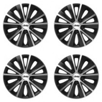 Puklice pre Jeep 14 RAPIDE silver and black