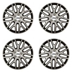 Puklice pre Jeep 16 Dakar NC silver and black