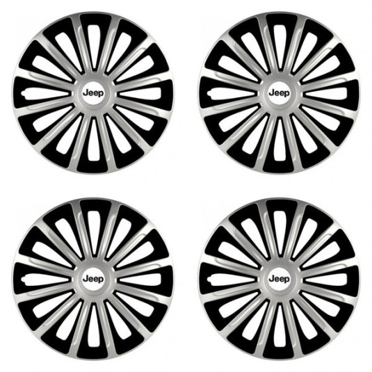 Puklice pre Jeep 16 TREND silver and black