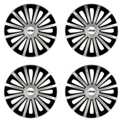 Puklice pre Jeep 16 TREND silver and black
