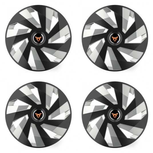 Puklice pre Cupra 15 Vector RC black and silver