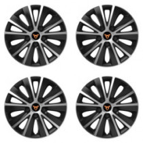 Puklice pre Cupra 15 RAPIDE silver and black