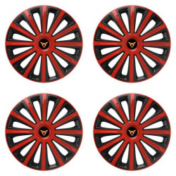 Puklice pre Cupra 16 TREND red and black