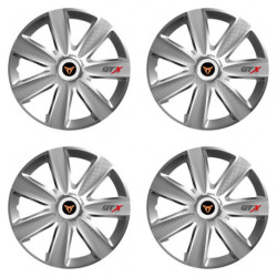 Puklice pre Cupra 16 GTX CARBON silver