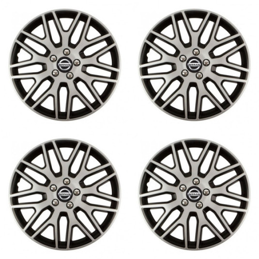 Puklice pre Nissan 14 Dakar NC silver and black