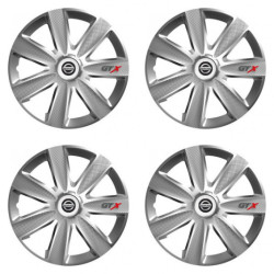 Puklice pre Nissan 15 GTX CARBON silver