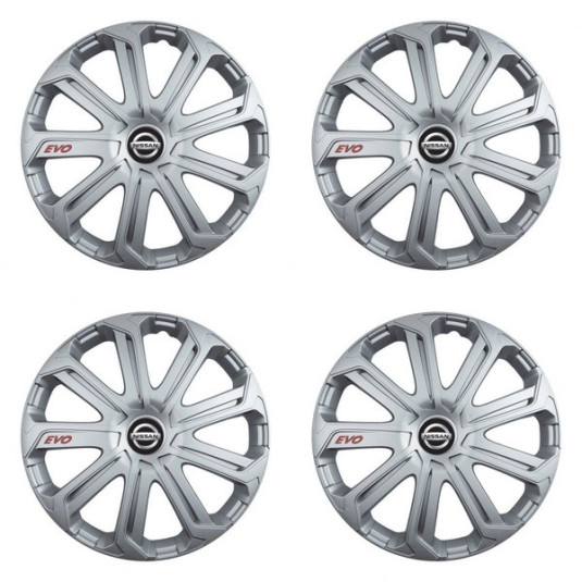 Puklice pre Nissan 16 Evo silver