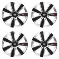 Puklice pre Nissan 16 GTX CARBON silver/black