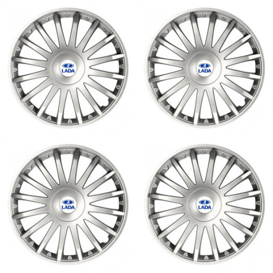 Puklice pre Lada 15 CRYSTAL silver