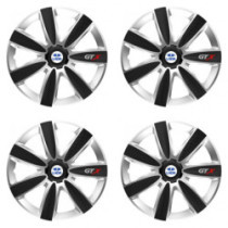 Puklice pre Lada 16 GTX CARBON silver/black