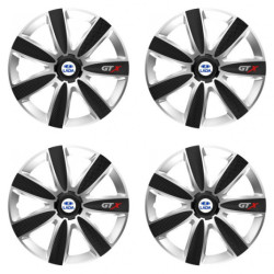 Puklice pre Lada 16 GTX CARBON silver/black