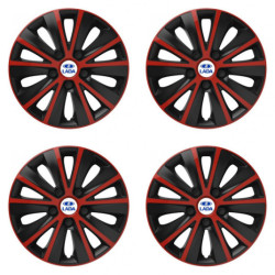 Puklice pre Lada 16 RAPIDE red and black