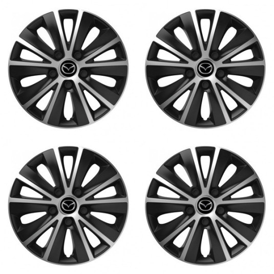 Puklice pre Mazda 14 RAPIDE silver and black