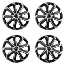 Puklice pre Mazda 16 Evo black&silver