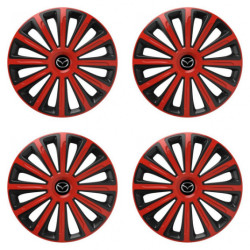 Puklice pre Mazda 16 TREND red and black