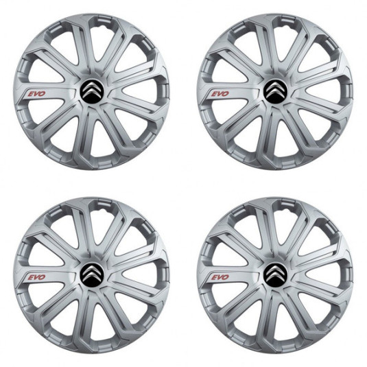 Puklice pre Citroen 14 Evo silver